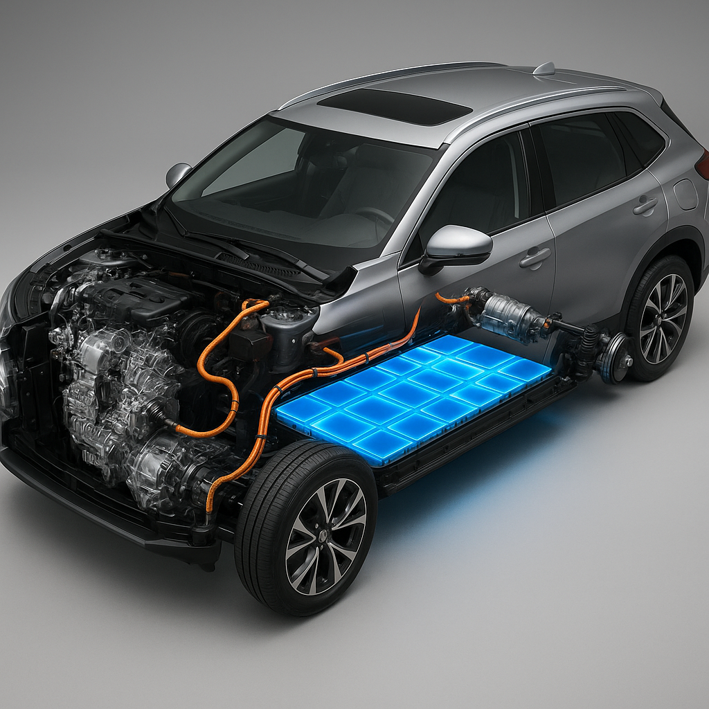 Sistema híbrido plug-in do GAC GS9 com bateria de 44,5 kWh