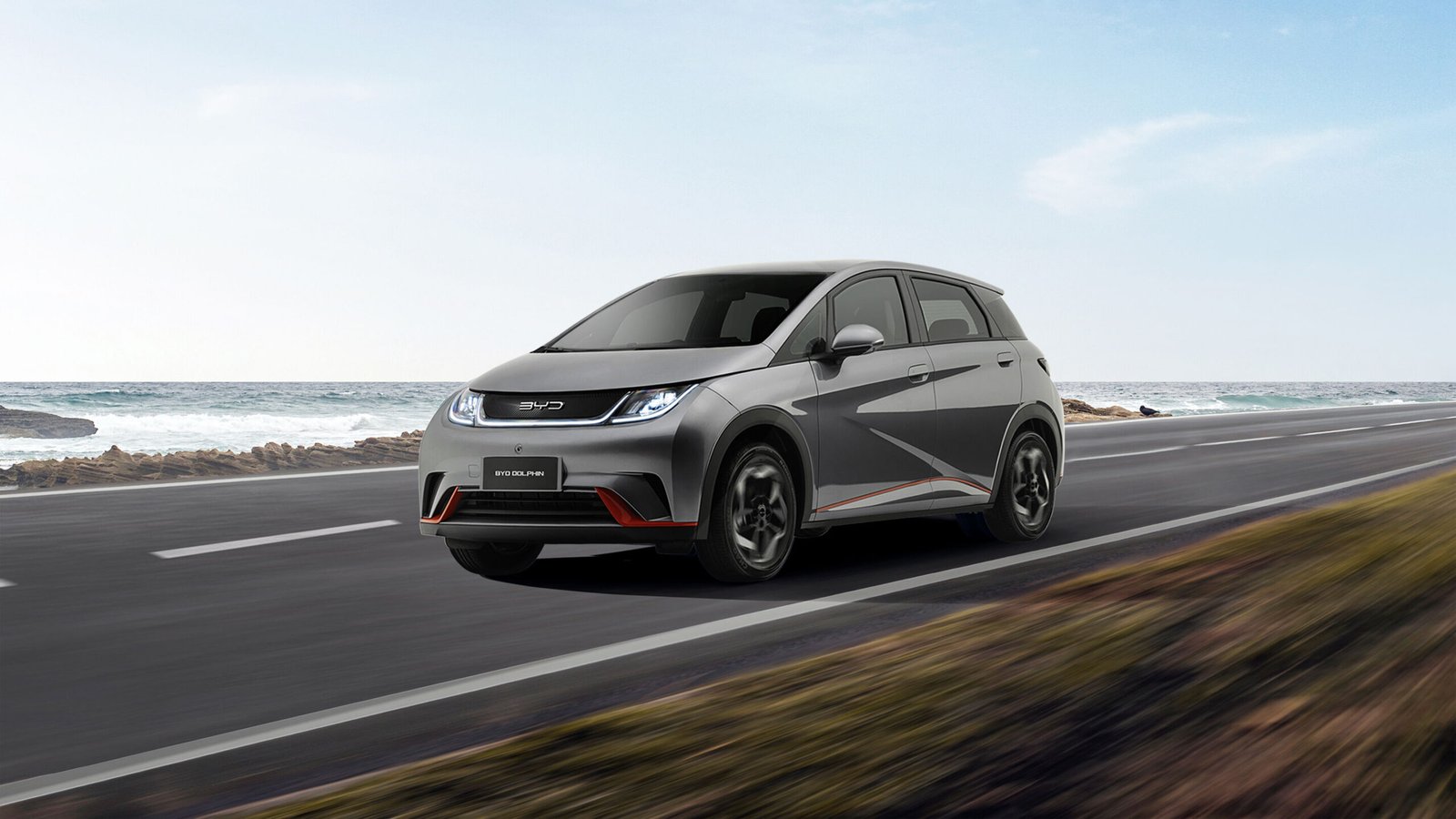 BYD Dolphin elétrico em imagem oficial da BYD Brasil