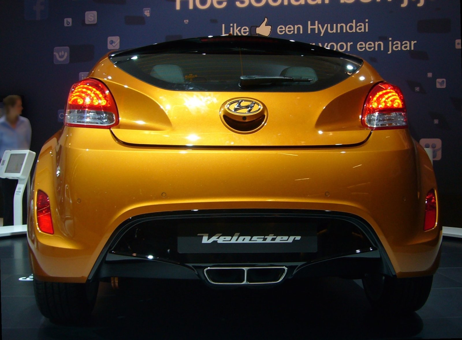 Traseira do Hyundai Veloster de primeira geração