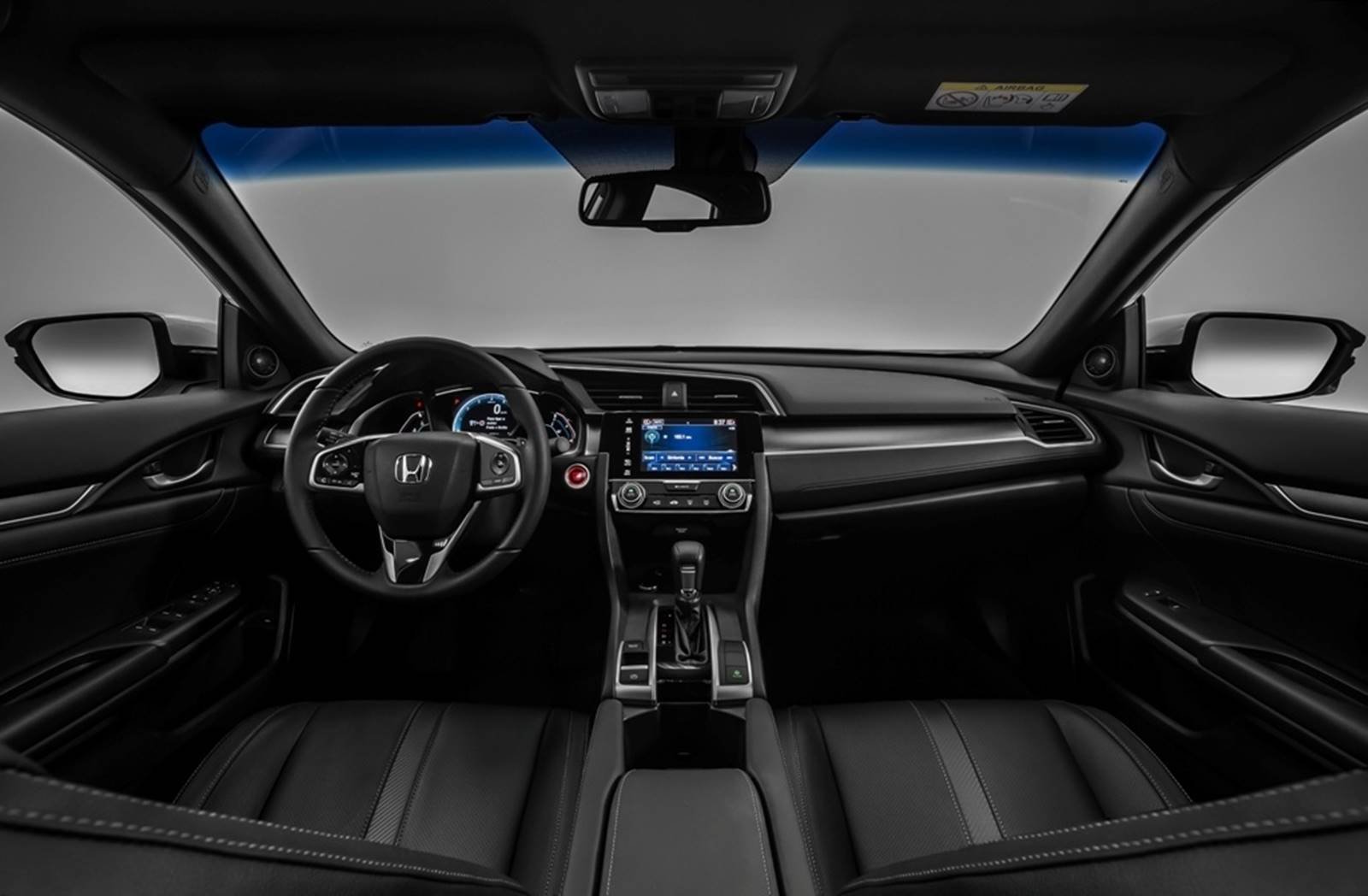 Interior e painel do Honda Civic EXL G10 2017 brasileiro